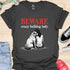 Beware crazy bulldog lady - V2 - Shoulder To Cry On T-Shirt